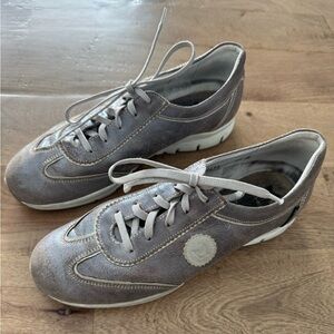 Mephisto Yael Runoff Metallic Leather Up Soft-Air Leather Walking Sneaker 8.5